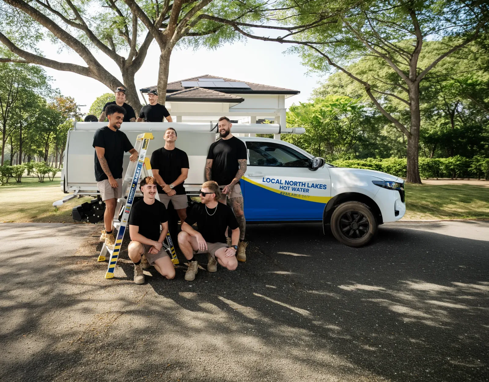 Local North Lakes Hot Water team and ute